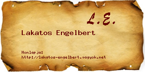 Lakatos Engelbert névjegykártya